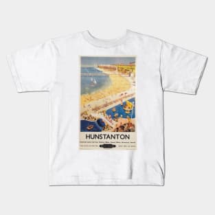 Hunstanton, Norfolk - BR- Vintage Railway Travel Advert - 1950s Kids T-Shirt